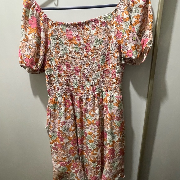 Pink Lilly Puff Sleeve Mini Dress - Picture 2 of 3